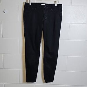 Jessica‎ Simpson 14/32 Dark Black Soft Sueded Stretch Super Skinny Jeans